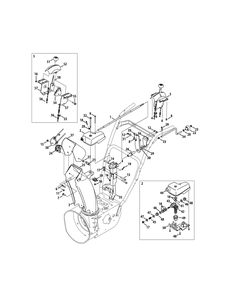 Chute Control (Steel) Diagram and Parts List for 3X30-INCHTRAC31AH77SZ (31AH77SZ710)(2015) Cub Cadet Snow Blower